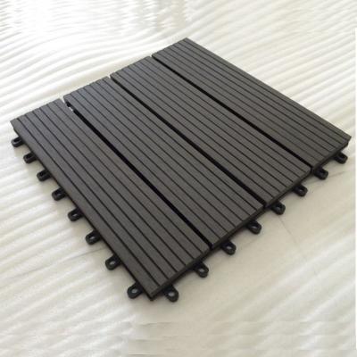 China Wood Plastic Composite Decking DIY Tile Interlock Terrace WPC Decking Tile for sale