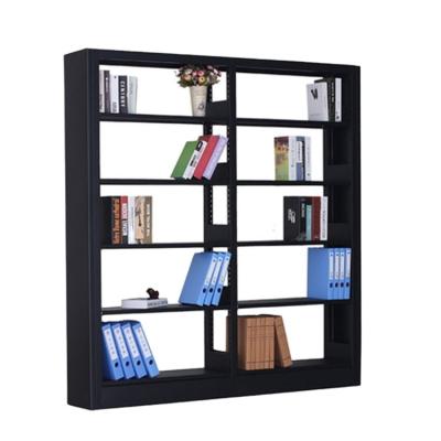 China Eco-Friendly Customized Heavy Duty School Morden Design Furniture Steel Shelf Steel Bookcase Shelves Display Stand School Bookcase Shelf for sale