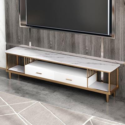 China Wholesale Cheap Italian Luxury Modern Table Cabinet Rock Fashion Household Living Room TV Single Marble Stand TV Light Stable for sale