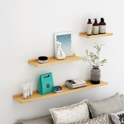 China Wholesale Minimalist Japanese Nordic Simple Wall Rack Wall Mounted MDF Furniture Store Living Room Bedroom Living Room Shelf Wall Storage Rack for sale