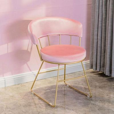 China Wholesale premium cute metal cosmetic chair leg bedroom furniture pink girl bedroom furniture commercial hotel changing room makeup chair for sale