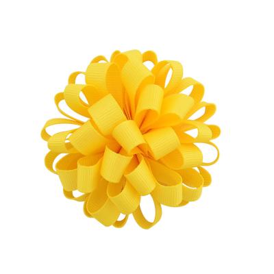 China Fashion New Fashion Wholesale Children Elastic Hair Band Kids Ribbon Flowers Artificial Flower Hair Band for sale