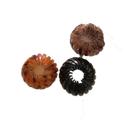 China Korean popular easy hair tie women makeup hair wigs with hair band circle birds nest hair claw scrunchies for sale