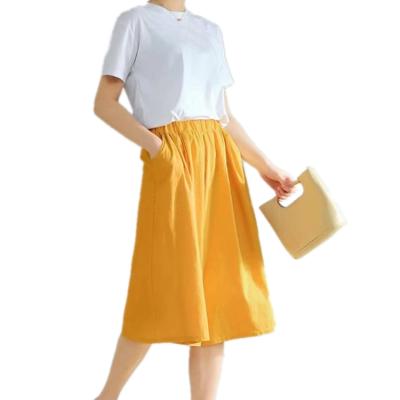 China Factory Hot Sale Support QUICK DRY Customized Canvas Wide Leg Pants Cotton Wide Leg Pants For Women for sale