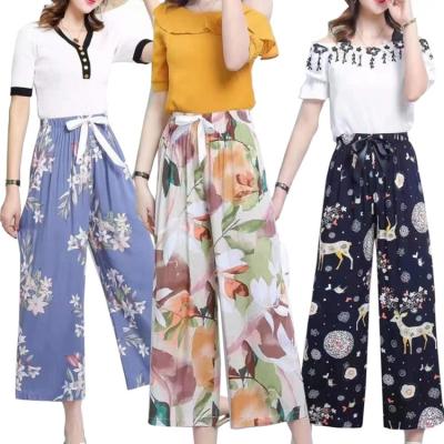 China Breathable Hot Selling Soft Loungewear Summer Home Soft Sleep Bottoms Elastic Women's Pijama Mujer Pants for sale