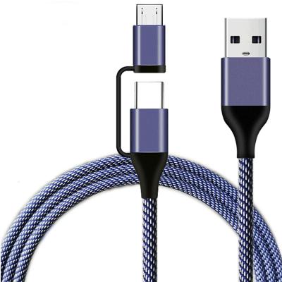 China Fast Speed ​​Fast Charging Website Phone Charger Bulk Acquirer Cable 2 In 1 Cable Charging For iPhone for sale