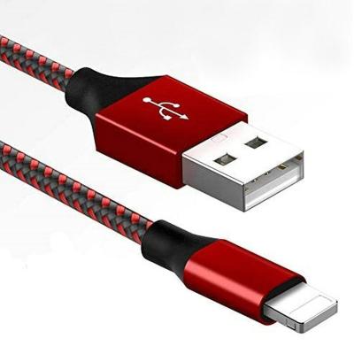 China Labor Operate Latest Products In Market Durable Braided Red Mobile Phone Charging Cable For Iphone for sale