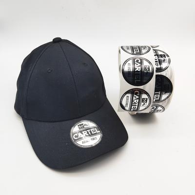 China Waterproof Custom Printing Shiny Silver Adhesive PET Roll Hat Snapback Sticker Labels for sale