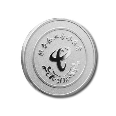 China China Customized Chinese Silver Metal Engrave Coin Challenge Coin For Collection And Commemoration for sale