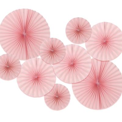 China Wholesale Colorful Handmade Paper EASTTERN 2022 120gram Party Paper Hanging Fan in Different Sizes for Birthday, Wedding, Valentine Party Decoration for sale