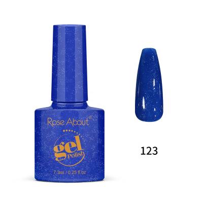 China Rose About 2021 Long Lasting Glitter Gel Polish Soak Off UV Gel Nail Polish Wholesale OEM/ODM Private Label for sale