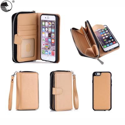 China 360 Â ° Protective Wallet Design With Strap Can Stand In Many Angles Super Functional Wallet Design Protective Phone Case For Iphone 6S 4.7 for sale