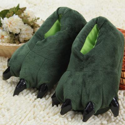 China 2022 Fashion Trend New Design Fashion Ladies Claw Lovely Cartoon Animal Paw Slippers Home Plush Slippers For Women for sale