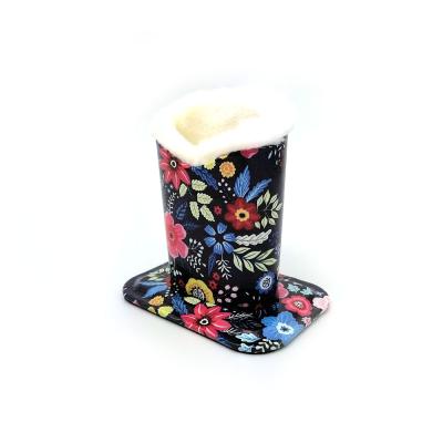 China High Quality Plastic Wholesaler ForAmazon Flower Pattern PU Glass Eyeglass Holder Leather Stand for sale