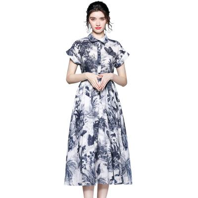 China Wholesale Custom Made Anti-wrinkle Summer Casual Dresses Ladies Elegant Beach Skirts Maxi Cotton Dress Women for sale