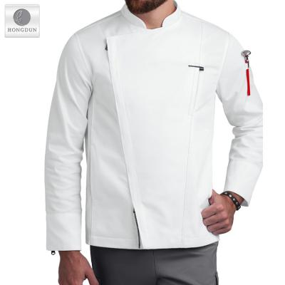 China Chef Uniforms Long Sleeve Chef Overalls Kitchen Uniform Anti-Shrink Restaurant Clothing Cooking Wear for sale