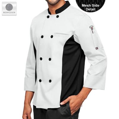 China Hot Sale Restaurant Kitchen Coat Anti-Shrink Long Sleeve Chef Uniform for sale