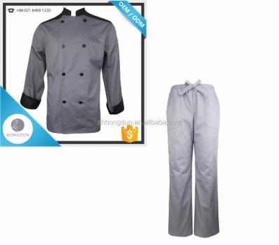 China Anti Shrink Custom Professional Long Sleeve Bakery Uniforms for sale