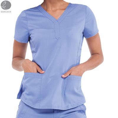 China Anti-wrinkle Medical V-Neckline Short Sheath Top for sale