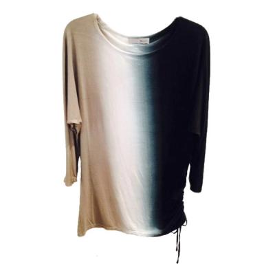 China Dolmen Scoop Neck Anti-Shrink High Quality Tunic With Side Bubbling Top for sale