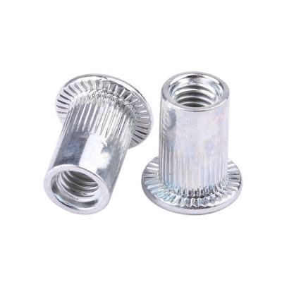 China Construction industry Factory price fastener M3-M8 flat reduced head stainless steel rivet nut blind rivet nut for sale