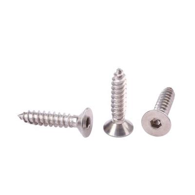 China Flat Factory price Din7991 stainless steel hex socket countersunk fat head screws for sale