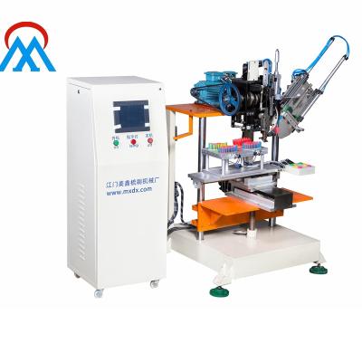 China CNC Make Brush 2 High Efficient Automatic Colors 2 Spindle 1 Decking Flat Brush Making Machine For Good Looking Fabric Washing Brush Shoe Brush for sale