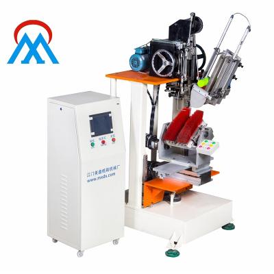 China CNC Make Brush Broom High Speed ​​High Production 4 Spindle 1 Decking Brush Making Machine 2 Colors Good Looking Household Sweeping Broom Making Machine for sale