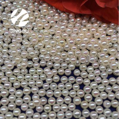 China Wholesale good quality half-drilled loose jewelry akoya cultured pearls in size 3-3.5mm/3.5-4mm for sale