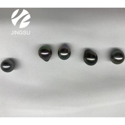 China Jewelry Natural Black Color Loose Tahitian Beads And Colorful Undrilled Drop Shape for sale