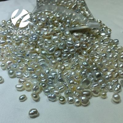 China Jewelry Making Baroque Shape Natural White Color South Sea Keshi Loose Beads for sale