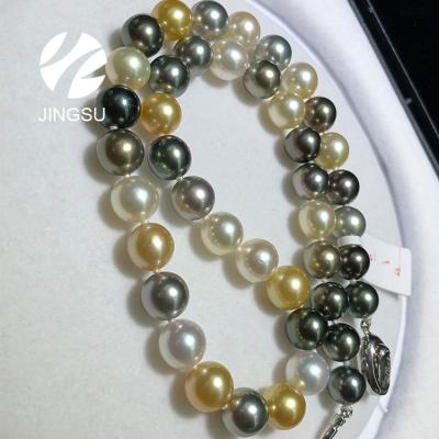 China BOHEMIA traditional natural color good quality south sea pearl mix tahitian pearl necklace fashion design for sale