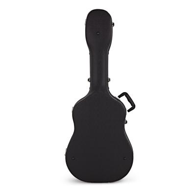 China Black Full Size Acoustic Guitar Hard Case ABS With Padded Shoulder Straps for sale