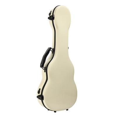 China Anti Pressure Fiberglass Tenor Ukulele Hard Case Ivory Color for sale