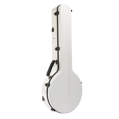 China Anti Pressure Fiberglass Hardshell Banjo Case White Extremely strong for sale