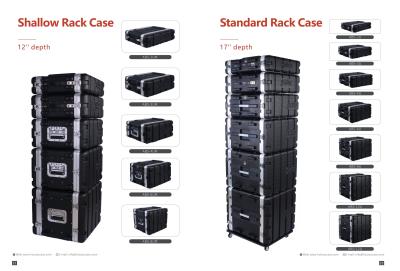 Cina Compatto 2U Shallow Rack Case Portatile e protettivo colore nero in vendita