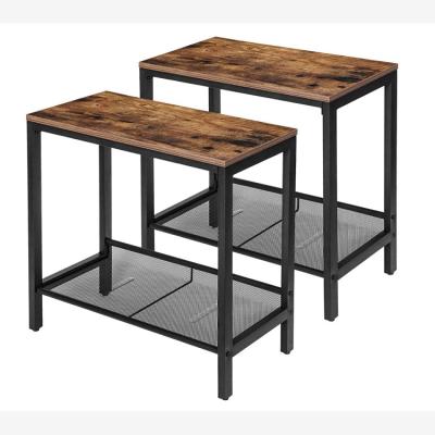 China Industrial Adjustable Narrow Stable Metal Frame Small End Tables (Other) Nightstands Living Room for sale