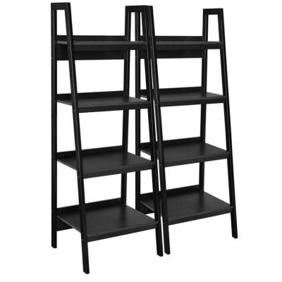 China Solid Durable Metal Ladder Bookshelf Multi-Layer Medium Duty Metal 2 Shelf New Design Viable Retro Set for sale