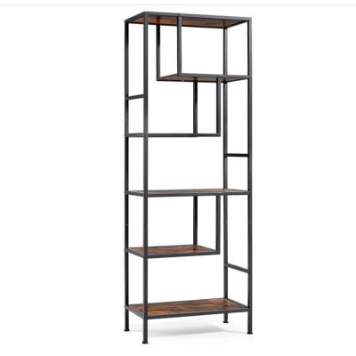 China (Height)Adjustable Best Selling Style 5 Concise Easy Tier Set Stable Durable Lean Bookcase for sale