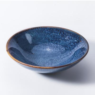 China Latest Sustainable Products Colored Glaze Asian Clay Scratch Resistance Style Star Porcelain Bowls For Restaurant for sale