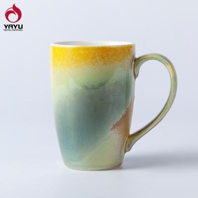 China Viable Wholesale Kiln Changing Tropical Home Decor Hawaii Style Teacup Moroccan Tableware Chinese Colorful Ceramic Retro Coffee Mug for sale