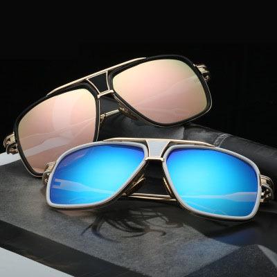 China Luxury Designer Sun Glasses UV400 Oculos Masculino New Vintage Metal Fashion Sun Glasses Unisex Oversized Sun Glasses Shades For Women Men for sale