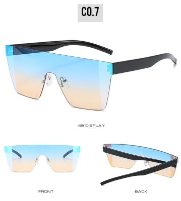 China Custom Women 2021 Vintage Logo Goggle Frame Sunglasses Oversized Shades Big Big Frame Sunglasses for sale