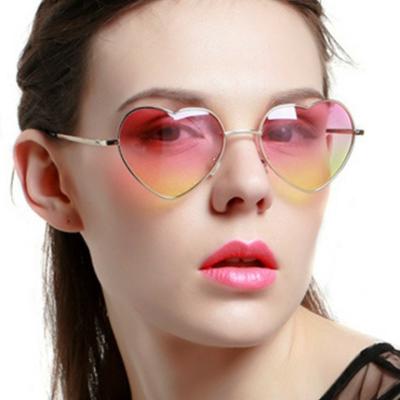 China Fashion Sunglasses ROLLER Retro Metal Frame Sun Glasses Women Heart Shaped Custom Logo Night Vision for sale