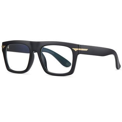 China TR90 Logo Large Square Blue Light Printed Anti Blue Light Anti Blocking Glass Computer Phone Glasses Men Women Glasses Frames for sale