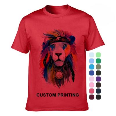 China custom Anti-wrinkle T-shirt logo printing solid 100% cotton anime merch t-shirt unisex for sale