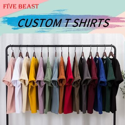 China White Blank 100% Cotton Men's Anti-Wrinkle Casual Short Sleeve T-Shirts Plus Size T-shirt Custom Logo Printing for sale