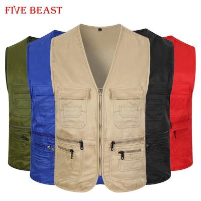 China Wholesale Anti-wrinkle cotton fishing men's vests and vests unisex custom logo plus size men's vests for sale