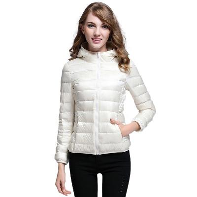 China Viable Wholesale Fashion Slim Hooded Bomber Jackets Winter Wear Women Down Jackets for sale