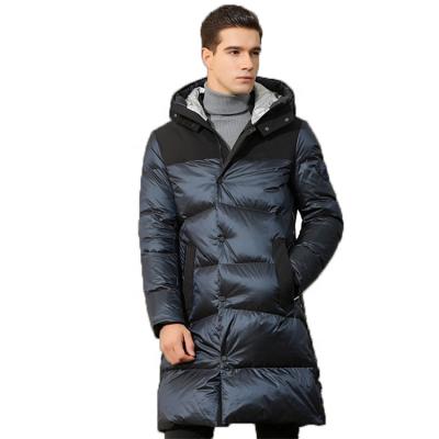 China Fashion Men's Long Casual Duck Hoodie Anti-Shrink Down Coat Winter Padded Down Jackets Coats for sale